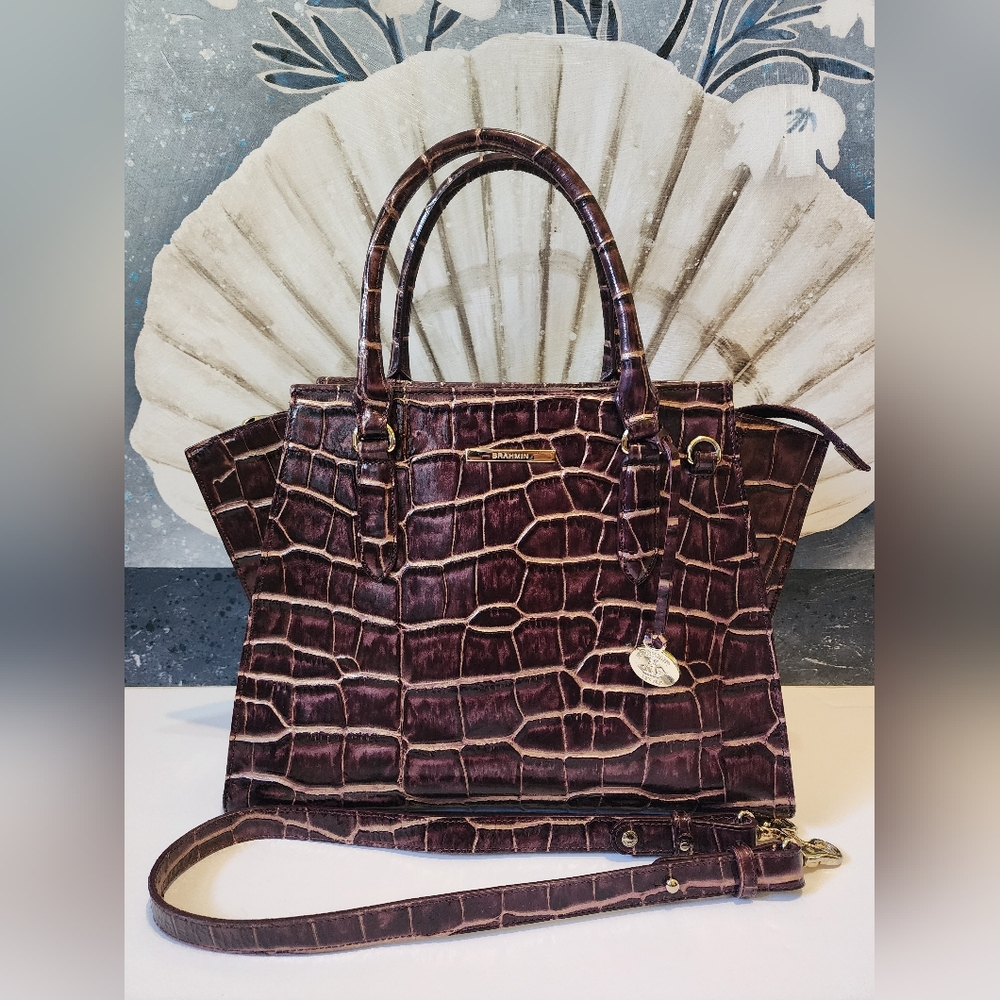 Brahmin Priscilla Satchel In Port Volition